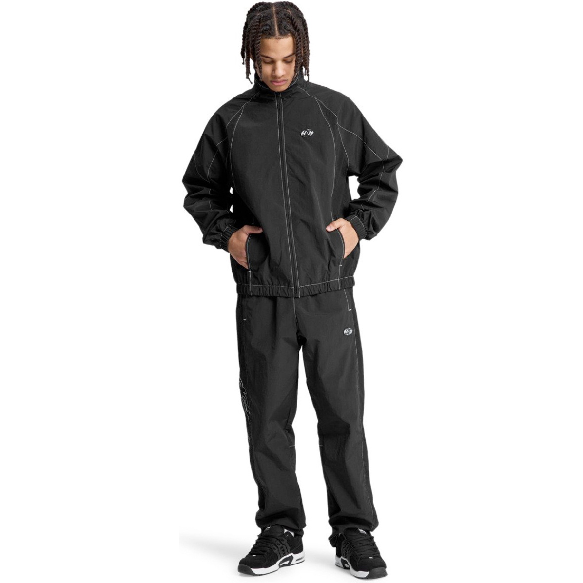 2026 DC Shoes Mens Flow Track Jacket EDYJK03272 - Black